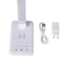 Lámpara de Mesa LED con Cargador Inalámbrico 6W 420Lm, Tonalidad de Luz Regulable CCT