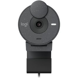 Logitech Brio 300 Webcam Full HD 1080p Foco Fijo con Micrófono Mono, Tapa de Privacidad USB-C y RightLight 2 Grafito