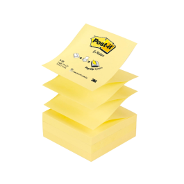 Post-it Z-Notes Bloc de notas adhesivas quita y pon, 76x76 mm, Amarillo, 100 hojas