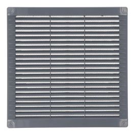 Rejilla ventilación cuadrada con tapones y mosquitera 250x250x7mm abs gris Precio: 5.9894998669. SKU: B156SENCEY