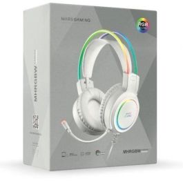 Auriculares Gaming con Micrófono Mars Gaming MHRGB/ Jack 3.5/ Blancos Auriculares Gaming con Micrófono Mars Gaming MHRGB/ Jack 3.5/ Blancos