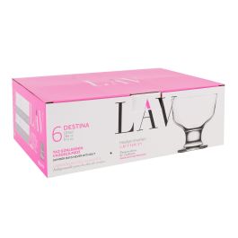 Set de 6 copas para helado 280 cc Lav (4 Cajas) Set de 6 copas para helado 280 cc Lav (4 Cajas)