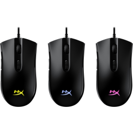 HyperX Ratón Gaming Pulsefire Core 4P4F8AA Óptico Negro 6200 DPI 7 Botones Programables RGB