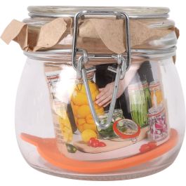 La Mediterranea Tarro Hermetico Vidrio Clip 500 ml. Medidas 12x9x10 cm.