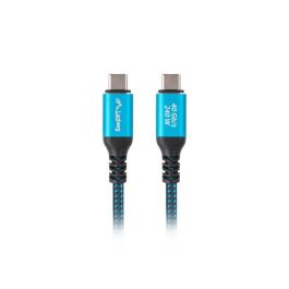 Cable USB-C Lanberg CA-CMCM-45CU-0020-BK Azul Negro 2 m