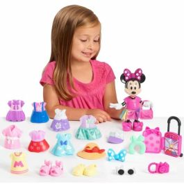 Disney DIS0886144880339 Caja de Moda para Muñeca Minnie Mouse 15 cm con 25 Piezas y Complementos