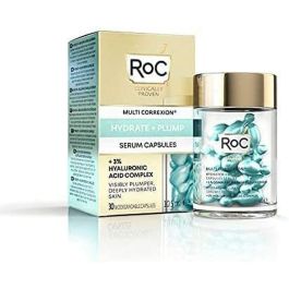 Roc HYDRATE + PLUMP Cápsulas Sérum con Ácido Hialurónico Antiarrugas e Hidratante Antiedad - 30 Unidades