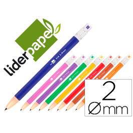 Liderpapel Portaminas 2 mm, Colores Surtidos, Con Goma de Borrar Precio: 46.78999941. SKU: B173L7NBKG