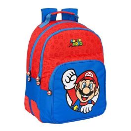 Mochila Escolar Super Mario Azul Rojo 32 x 42 x 15 cm Precio: 72.1142455. SKU: S4306183