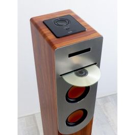 Torre de reproductor de CD INOVALLEY HP34-CD-WOOD - Bluetooth - 100 W - USB - Madera y gris