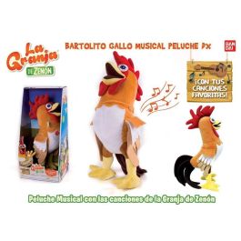 Peluche musical gallo bartolito de la granja de zenón 13x17x34 cm Peluche musical gallo bartolito de la granja de zenón 13x17x34 cm