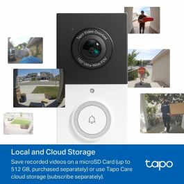 TP-Link Tapo D210 Videoportero Inteligente Inalámbrico WiFi 3 MP (1296p) Visión Nocturna Audio Bidireccional Batería IP65 Exterior TP-Link Tapo D210 Videoportero Inteligente Inalámbrico WiFi 3 MP (1296p) Visión Nocturna Audio Bidireccional Batería IP65 Exterior