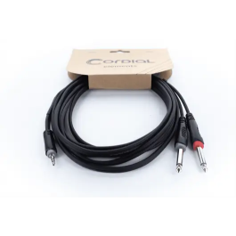 Cordial Cable Y Mini-Jack Estéreo / 2 Jacks Mono 1.5 M