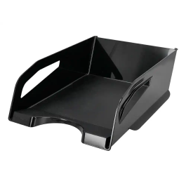 Q-connect Bandeja sobremesa plástico gran capacidad con asa negro opaco 386x270x115mm Precio: 8.49999953. SKU: B1F4GMT39Q