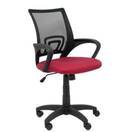 Silla Piqueras Y Crespo Vianos Brazos Fijos Mecanismo Basculante Con Regulador De Presion Elevacion Del Asiento En Altura Ruedas Nylon Respaldo Malla Transpirable Negra Y Tapizado Bali Granate Precio: 131.50000006. SKU: S5703902