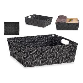 Cesta de Tela Rectangular Kipit 23 cm Negro - 3L, Poliéster (48 Unidades) Cesta de Tela Rectangular Kipit 23 cm Negro - 3L, Poliéster (48 Unidades)