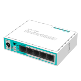 Mikrotik hEX lite Router, Conectividad Ethernet LAN 10/100 Mbps, Procesador 850 MHz, Memoria RAM 64 MB, Color Blanco Precio: 44.5000006. SKU: S5613208