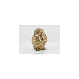 DKD Home Decor Figura Buho Resina Dorado 11 x 15 x 11 cm (3 Unidades)