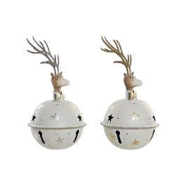 DKD Home Decor Figura de Reno Alpino con Cascabel, de Metal, Varios Colores (Blanco, Dorado, Plateado), 12x12x22 cm, Pack de 4 Unidades Precio: 25.62054. SKU: B1E75SN6PE