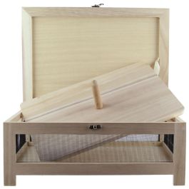 Totally Addict Bistrot Caja Queso Con Bandeja Portátil Madera 39x27x15 cm