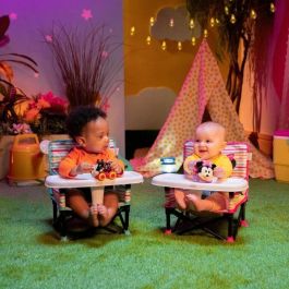 Disney Baby DIS74451172029 Silla Elevadora Pop 'n Sit para Bebé, Mickey Mouse, Plegado Rápido, Práctica, Compacta, Interior y Exterior, Azul