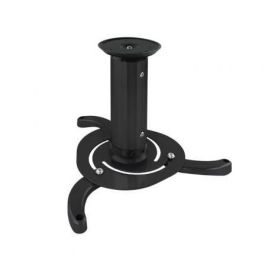 TooQ PJ1010TN-B Soporte de Techo para Proyector Inclinable ±15°, Giratorio ±180°, Carga 10kg, Negro, Distancia 130/200mm