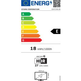 Iiyama Monitor 24 Pulgadas G2471HS-B1 Resolución Full HD Panel IPS 165 Hz