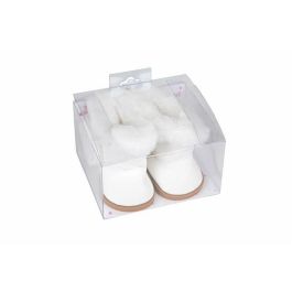 Set botas blancas con pelo para muñecos de 40 cm