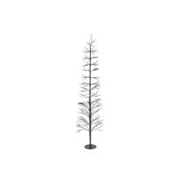DKD Home Decor Árbol de Navidad Moderno Negro con Iluminación LED Multicolor, 180 cm de Altura y Estructura Metálica (50x50 cm Base)