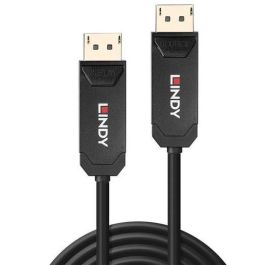 LINDY 38525 Cable de Fibra Óptica Híbrido DisplayPort 2.0 UHBR10 de 50m para Resolución 7680x4320