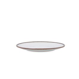 Bidasoa Plato Postre Porcelana Orion Hydrozero 21 cm Blanco (6 Unidades) Acabado Profesional Brillo Resistencia