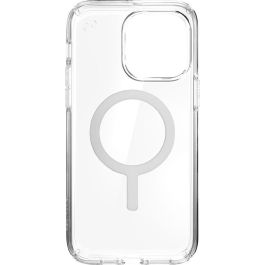 Speck Presidio Perfect Clear + Ms para iPhone 14 Pro Max, Funda Protectora Transparente con MagSafe y Protección contra Caídas de 4 Metros
