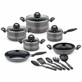 GSW GSW4005643158817 Batería de Cocina Milano Grey Aluminio Macizo para Inducción - 15 piezas - Gris