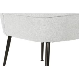 DKD Home Decor Sillón Scandi Beige y Negro de Poliéster y Metal 64 x 72.5 x 55 cm