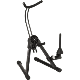 QUIKLOK Soporte Saxo Alto/Tenor Ajustable A36 para Suelo, Plegable, Negro