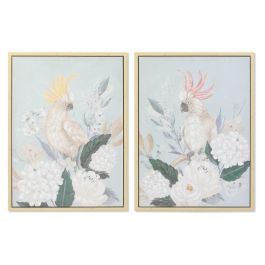 Cuadro Tropical DKD Home Decor Azul Blanco 4 x 80 x 60 cm (2 Unidades) Cuadro Tropical DKD Home Decor Azul Blanco 4 x 80 x 60 cm (2 Unidades)
