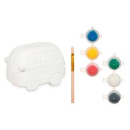 Hucha para Pintar Furgoneta, 6 Colores Incluidos, Pincello, Cerámica, 12x8.5x8.5 cm (24 Unidades) Hucha para Pintar Furgoneta, 6 Colores Incluidos, Pincello, Cerámica, 12x8.5x8.5 cm (24 Unidades)