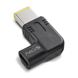 NGS Bud - L Pack 4 Clavijas USB-C para Portátil Lenovo, Carga Rápida PD 100W, Diseño Ángulo Recto, Conectores Varios (5.5x2.5mm, 4.0x1.7mm, Flat, 7.9x5.5mm)