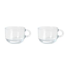 LAV - Set de 2 Tazas Ares 27 cl para Café o Leche, Dimensiones: 11,5 cm de largo x 8,7 cm de ancho x 6,5 cm de alto (12 Unidades)