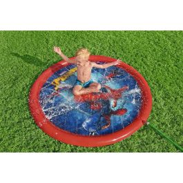 Bestway Piscina Hinchable con Aspersor Spiderman D165 cm +2 Años Jardin 98792