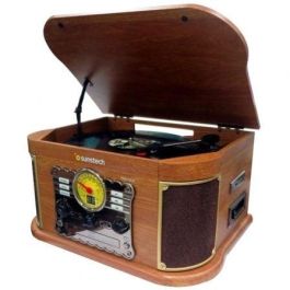 Tocadiscos Sunstech PXRC52CD/ Bluetooth/ Radio FM/ Cassette/ Conversor a MP3 Tocadiscos Sunstech PXRC52CD/ Bluetooth/ Radio FM/ Cassette/ Conversor a MP3