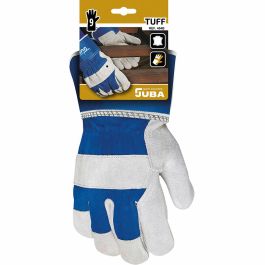 Guantes de Trabajo JUBA Azul/Blanco Piel de serraje Precio: 3.69000027. SKU: S7919013