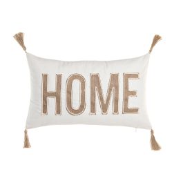 DKD Home Decor Cojín Boho de Algodón y Yute Crudo/Natural 50 x 30 cm (2 Unidades) Precio: 19.68999967. SKU: B1CSF2ZZVS