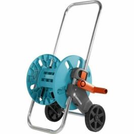 Gardena Aquaroll S Enrollador de manguera sobre ruedas con 40m manguera Ø13mm, mango telescópico, antigoteo, resistente a heladas.