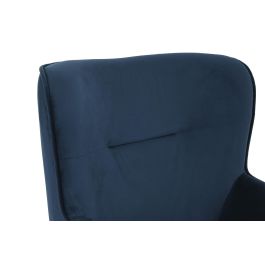 DKD Home Decor Butaca Azul Negro 76 x 90 x 68 cm