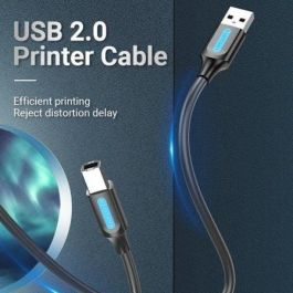 Vention COQBI Cable USB 2.0 para Impresora, Conector USB-A Macho a USB-B Macho, 480 Mbps, 3 Metros, Negro Vention COQBI Cable USB 2.0 para Impresora, Conector USB-A Macho a USB-B Macho, 480 Mbps, 3 Metros, Negro