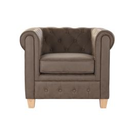DKD Home Decor Sillón Vintage Marron Natural 80 x 70 x 80 cm