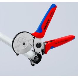 Knipex Tijeras para tubos, para Plástico y Aluminio, Negro/Azul/Rojo, corte hasta 2,6 cm, 210 mm