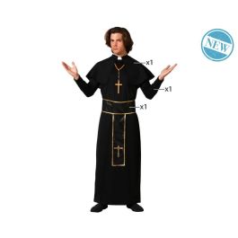 Disfraz Cura Negro Sotana Hombre Adulto XL