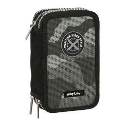 Safta Plumier Triple "Stone" 36 Piezas 12,5x19,5x5,5 cm